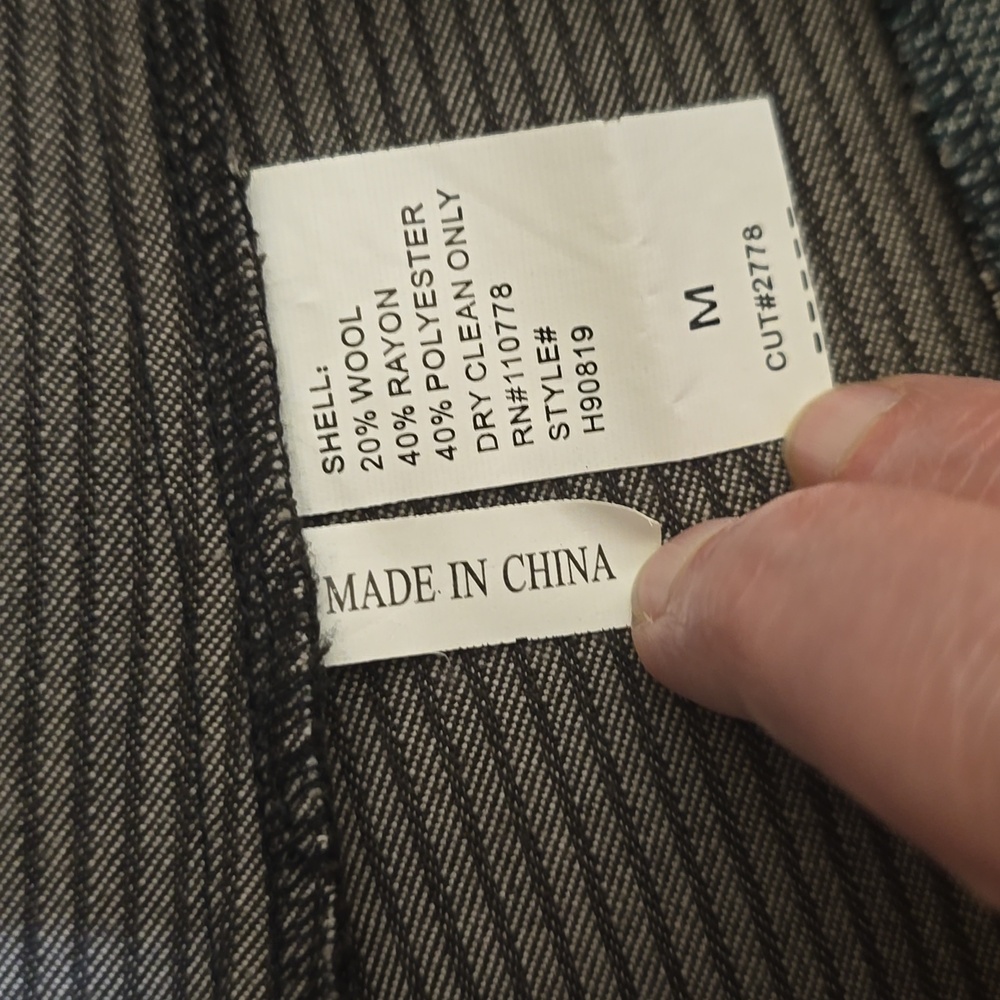 Azelhazelhazelhazelhaze Wool Blend Button Modern … - image 8